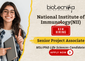 NII recruitment Senior Project Associate for life science jobs and research associate jobs