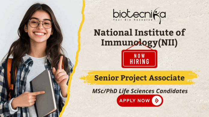 NII recruitment Senior Project Associate for life science jobs and research associate jobs