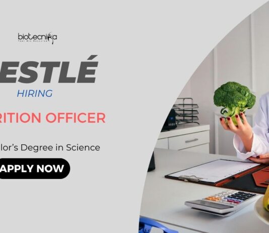 Life Science Jobs: Nestlé is Hiring a Nutrition Officer | Apply Now for Nestlé Career 