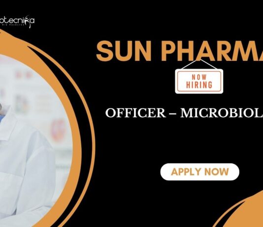 Sun Pharma is Hiring a Microbiologist – Apply Now Microbiology Jobs: Sun Pharma is Hiring an Officer – Microbiology | Apply Now for Sun Pharma Careers | Microbiology career