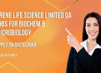 QA Jobs for Biochem & Microbiology at Arene Life Science Limited