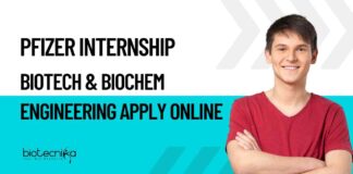 Pfizer Internship – Biotech & Biochem Engineering Apply Online Biotechnology Internship 2025 at Pfizer
