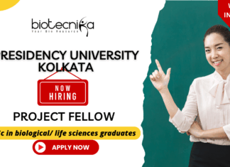 Presidency University Kolkata Project Fellow Recruitment | Life Sciences Eligible Presidency University Project Fellow 2025 recruitment for life science jobs and research fellow jobs.