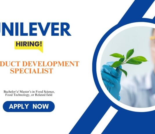 Food Tech Jobs in Bangalore – Unilever Hiring – Apply Now Food Tech Jobs in Bangalore: Unilever Hiring a Product Development Specialist | Apply Now | Unilever Career