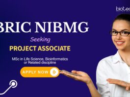 BRIC NIBMG Recruitment 2025 – Project Associate Jobs in Life Sciences | MSc in Life Science/ Bioinformatics Apply Now | Life Science Jobs
