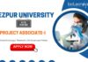Project Associate Jobs: Tezpur University Recruitment | Masters in Life Sciences Can Apply | Life Science Career | Walk-in Interview