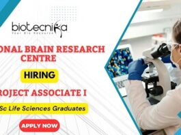 NBRC Recruitment 2025 – Apply for Project Associate I / Research Assistant I