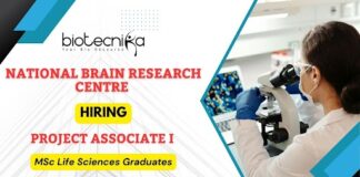 NBRC Recruitment 2025 – Apply for Project Associate I / Research Assistant I