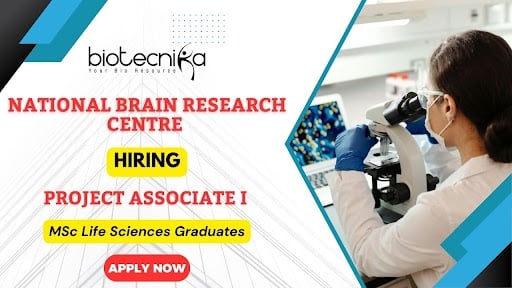 NBRC Recruitment 2025 – Apply for Project Associate I / Research Assistant I