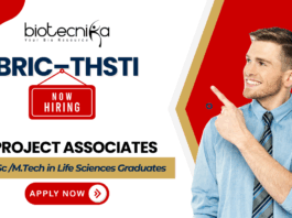 Project Associate jobs at BRIC–THSTI – Life science research and clinical project manager roles 2025