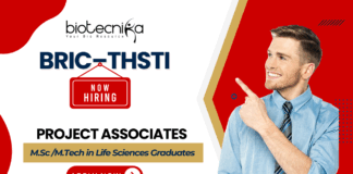 Project Associate jobs at BRIC–THSTI – Life science research and clinical project manager roles 2025