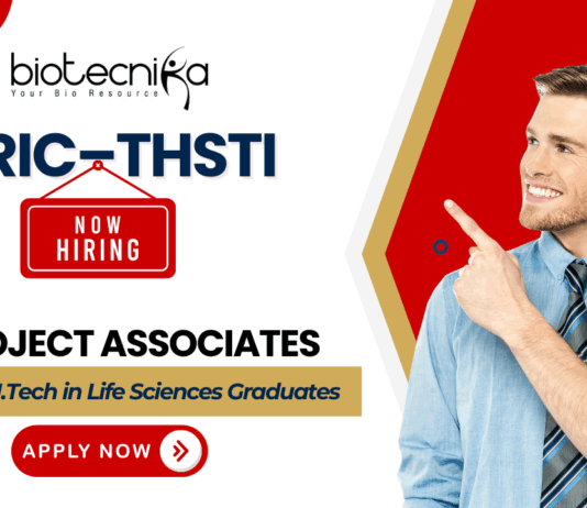 Project Associate jobs at BRIC–THSTI – Life science research and clinical project manager roles 2025