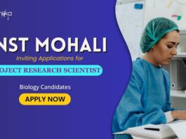 Research Scientist Jobs: INST Mohali is seeking a Project Research Scientist-I  | PG Degree in Biosciences Apply Now | Life Science Research