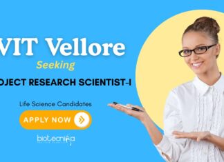 Research Jobs At VIT Vellore – Life Science Candidates Apply Now Research Jobs: VIT Vellore Seeking a Project Research Scientist | Apply Now for Life Science Research | VIT Career