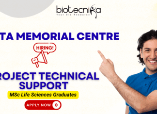 Project Technical Support III Recruitment | Research Assistant Jobs 2025 Project Technical Support III recruitment for research assistant jobs and life science jobs in biomedical research.