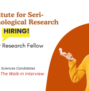 Junior Research Fellow Vacancy at the Institute for Seri-Biotechnological Research. Life Sciences Candidates, Attend the Walk-in Interview.