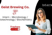 Microbiology Internship at Geist Brewing Co. Biotechnology, Biochemistry & Microbiology Candidates, Apply Now.