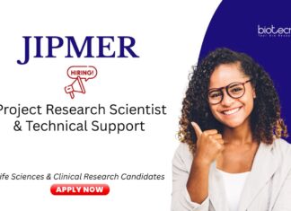 Research Jobs at JIPMER. Life Sciences & Clinical Research Jobs. Project Research Scientist & Technical Support positions.
