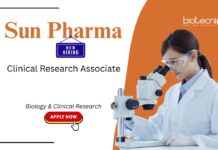 Clinical Research Associate Job at Sun Pharma. Biology & Clinical Research Candidates, Apply Now. Clinical Trials & Research Job.