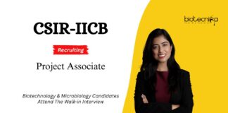 Project Associate Job at CSIR-IICB. Biotechnology & Microbiology Candidates, Attend the Walk-in Interview. Job in Kolkata.
