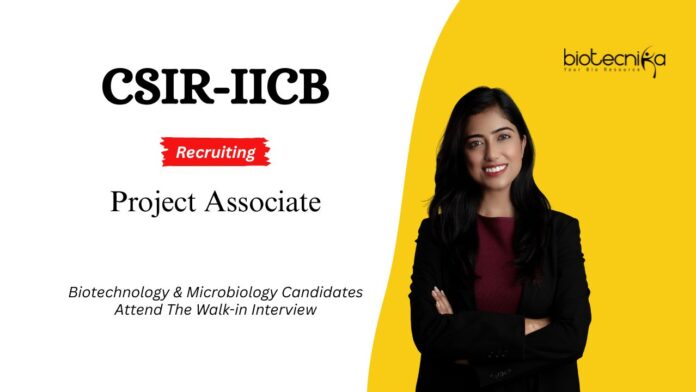 Project Associate Job at CSIR-IICB. Biotechnology & Microbiology Candidates, Attend the Walk-in Interview. Job in Kolkata.