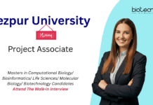 Project Associate Jobs at Tezpur University. Bioinformatics & Life Sciences Candidates, Attend The Walk-in Interview.