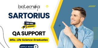 Quality assurance job at Sartorius India – life science career opportunity in validation services