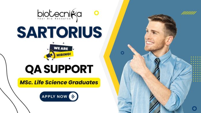 Quality Assurance job at Sartorius India – Life Science career opportunity in validation services Quality assurance job at Sartorius India – life science career opportunity in validation services