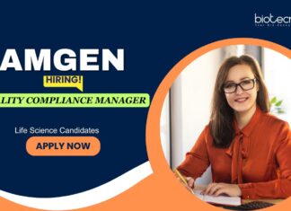 Life Science Jobs: Amgen is Hiring Quality Compliance Manager | Life Science Candidates Apply Now for Amgen Career | Quality Management Jobs