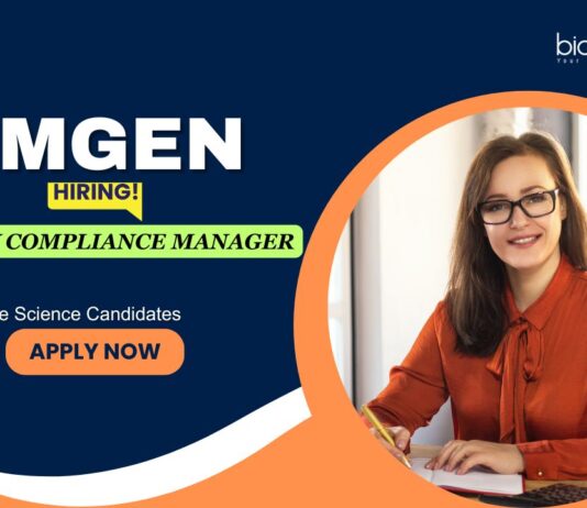 Life Science Jobs: Amgen is Hiring Quality Compliance Manager | Life Science Candidates Apply Now for Amgen Career | Quality Management Jobs