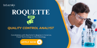 Quality Control Jobs: Roquette is Hiring a Quality Control Analyst | Bachelors in Food Science/ Microbiology Apply Now | Microbiology Jobs