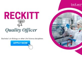 Biology Jobs at Reckitt – Life Science Graduates Apply Now Life Science Jobs: Reckitt Hiring a Quality Officer | Bachelor's in Biology/ Life Sciences Can Apply Now for Reckitt Career | Biology Jobs