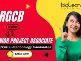 RGCB recruitment Senior Project Associate clinical research jobs life science jobs