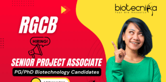 RGCB recruitment Senior Project Associate clinical research jobs life science jobs