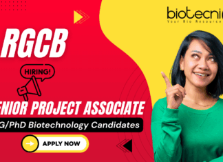 RGCB recruitment Senior Project Associate clinical research jobs life science jobs