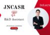 Research And Development Jobs at JNCASR. Molecular Biology & Life Sciences Candidates, Apply Now. Job in Bengaluru.
