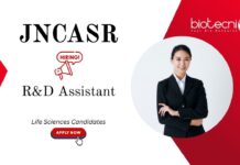 Research And Development Jobs at JNCASR. Molecular Biology & Life Sciences Candidates, Apply Now. Job in Bengaluru.