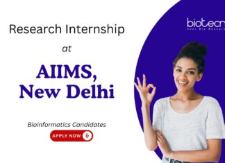Research Internship at AIIMS, New Delhi. Bioinformatics Candidates, Apply Now. Research on Bioinformatics and Cognitive Data Science.