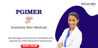 Research Jobs at PGIMER Chandigarh. Apply Now For Scientists (Non-Medical) Positions. Research Jobs in Microbiology.