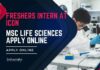 MSc Life Sciences Internship at ICON