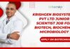 Junior Scientist Job Openings at Krishgen Biosystems 