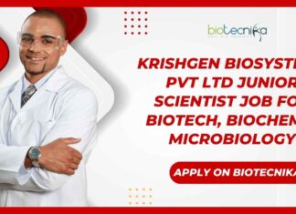 Junior Scientist Job Openings at Krishgen Biosystems 