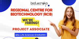 RCB Faridabad Project Associate-II Recruitment 2025 – Biotechnology research jobs for life science graduates in India.