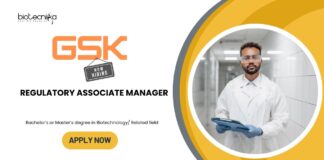 Biotechnology Jobs in Bangalore: GSK is Hiring a Regulatory Associate Manager | Apply Now| GSK Career