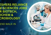 Freshers Biotechnology Jobs, Freshers Microbiology Jobs, Freshers Biochemistry Jobs at Reliance