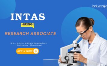 Life Science Jobs: Intas Pharma Hiring a Research Associate | Life sciences Candidates Can Apply Now for Intas Career | Scientist Jobs