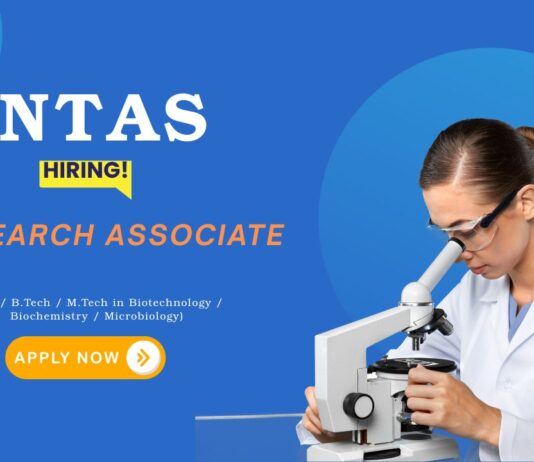 Life Science Jobs: Intas Pharma Hiring a Research Associate | Life sciences Candidates Can Apply Now for Intas Career | Scientist Jobs