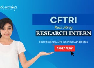 Life Science Internship at CFTRI – 10 Research Intern Positions Available – Apply Now Life Science Internship: CFTRI Recruiting for the Research Intern Position - MSc/ BTech in Life Sciences Apply Now | CFTRI Recruitment
