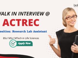 Life Science Jobs: ACTREC Recruitment 2025 - Seeking Research Lab Assistant | BSc/ MSc/ MTech in Life Sciences | Life Science Career
