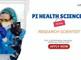 Life Science Jobs: PI Health Sciences Ltd is Hiring a Research Scientist | MSc Life Science Candidates Apply Now for Research Jobs